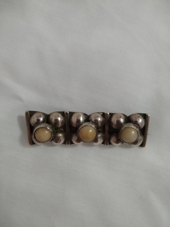 Pretty Sterling Silver Brooch/Pin-Mexico - image 1