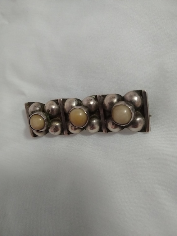 Pretty Sterling Silver Brooch/Pin-Mexico - image 2