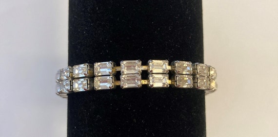 Vintage WEISS Bracelet With Clear Stones - Etsy