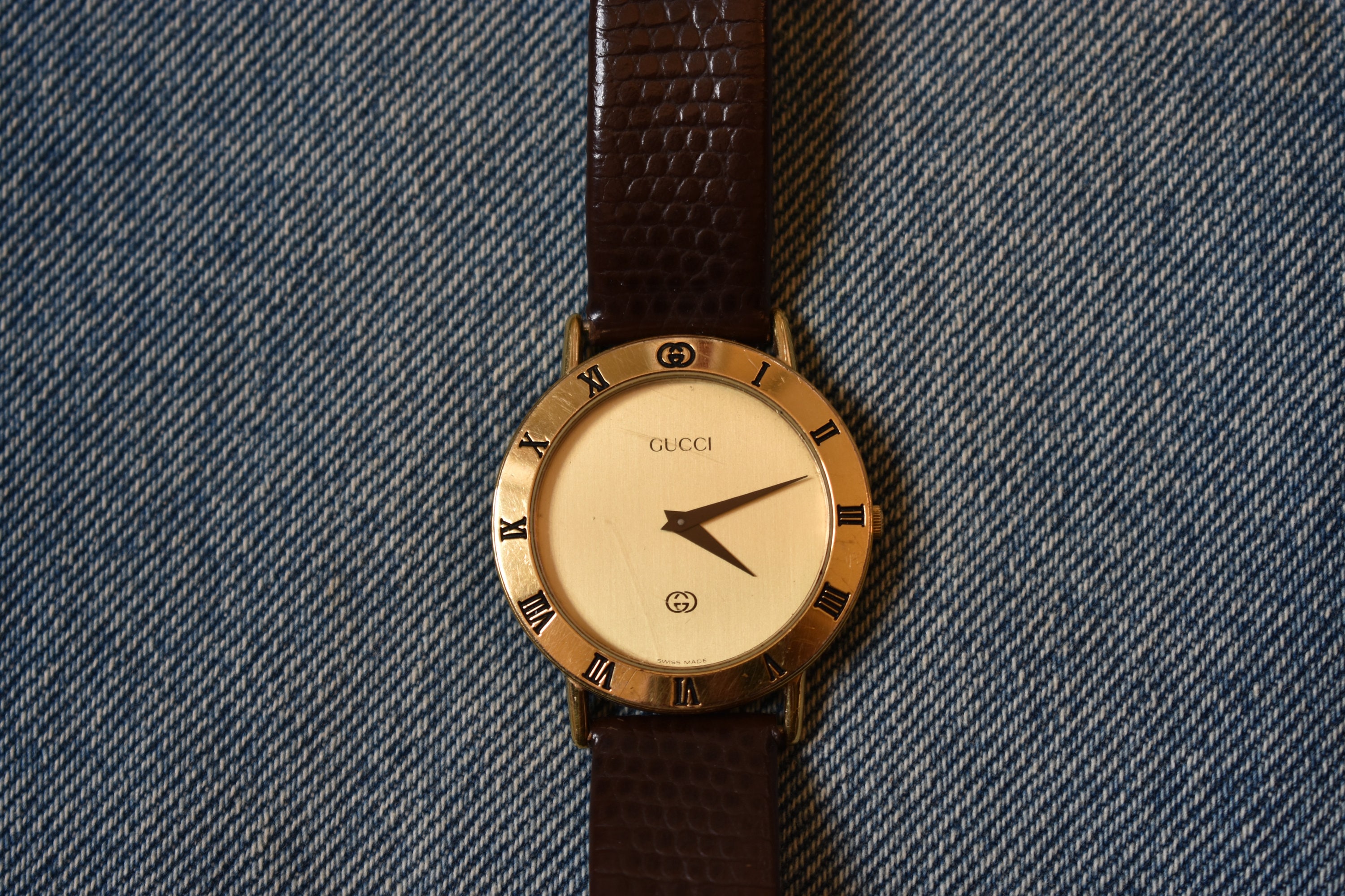 Vintage Gucci 3000M Gold Plated Watch 
