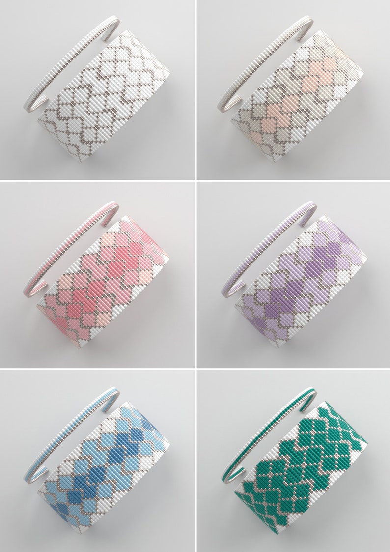 Loom bracelet pattern loom pattern miyuki pattern square Etsy