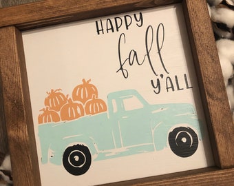 Happy Fall Y'all, fall sign, fall decor, home decor, rustic decor