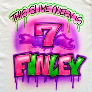 Personalized  Slime Birthday Queen T Shirt
