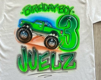 Monster Truck Birthday Shirt: Personalized Party Tee