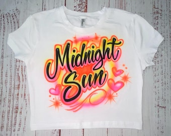 Airbrush Crop Top | Airbrush Hoodie | Airbrush T Shirt