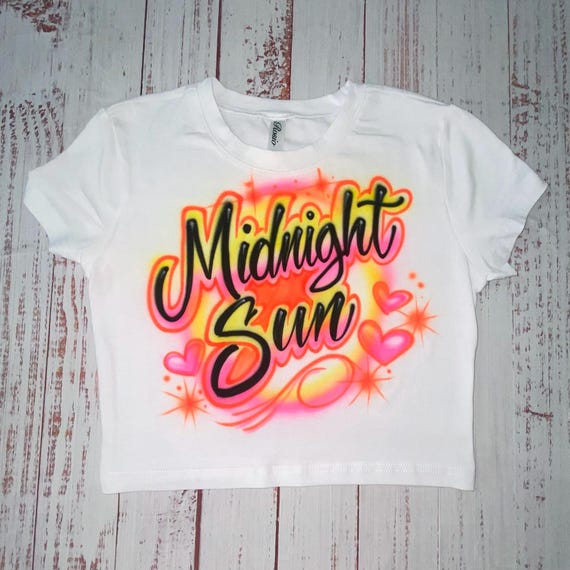 Airbrush Crop Top | Airbrush Hoodie | Airbrush T Shirt - Etsy