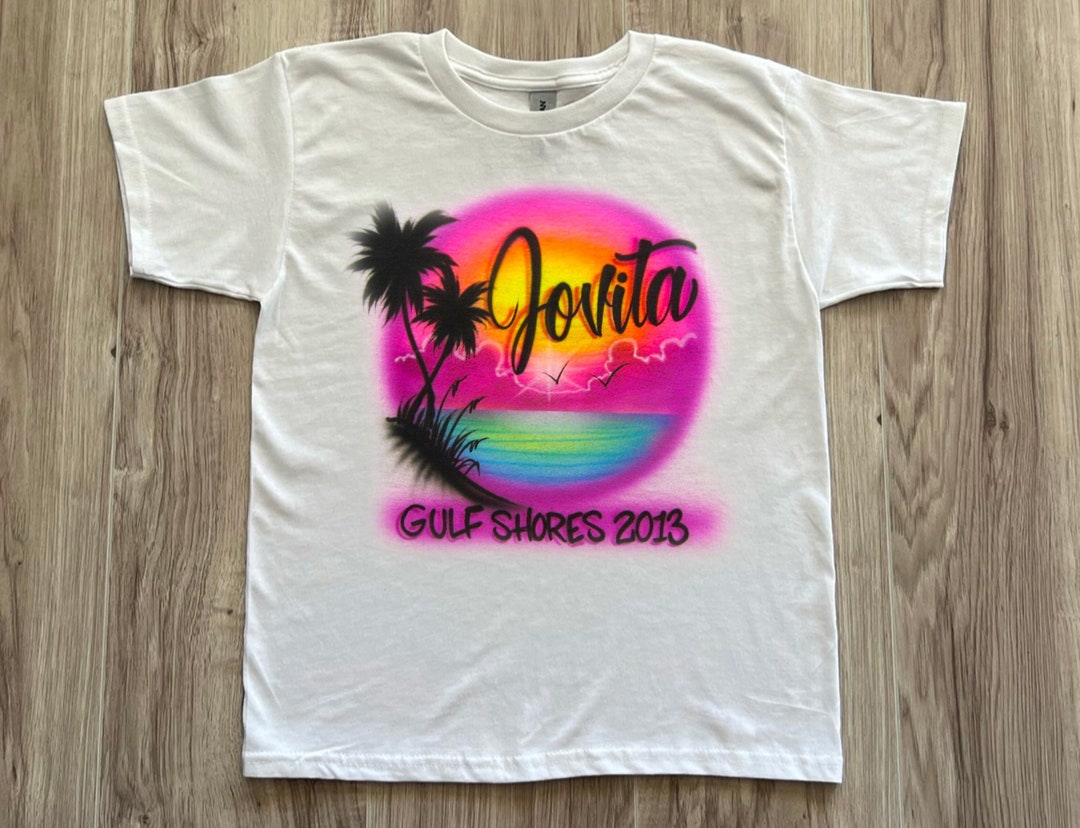 Gulf Shores Beach Family Vacation Airbrush T Shirt Etsy