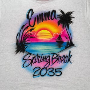 Personalized Airbrush Spring Break Shirt