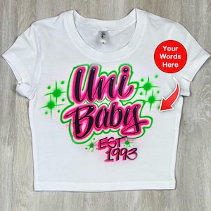 Personalized Airbrush Crop Top | Airbrush Shirt | Airbrush Bralette
