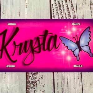 Airbrush License Plate | Custom License Plate  | Personalized License Plate |