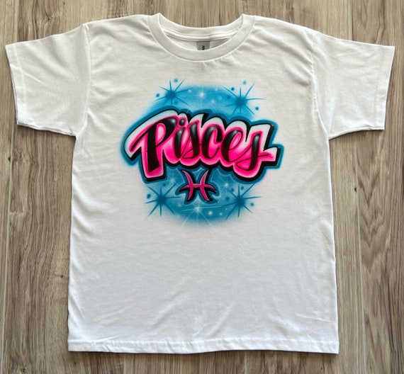 Leo Zodiac Airbrush T-shirt: Personalized Birthday Gift - Etsy