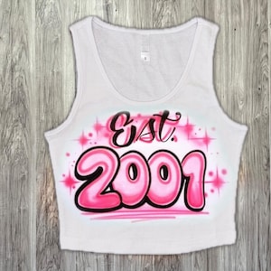 Custom Airbrush Summer Tank Top, Personalized Apparel Neon Cherries Est Bubble Year