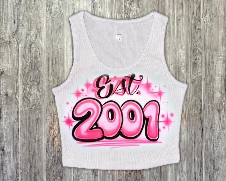 Custom Airbrush Summer Tank Top, Personalized Apparel Neon Cherries Est Bubble Year