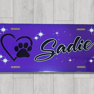 Custom License Plate Car Tag | Personalized License Plate | Airbrush License Plate