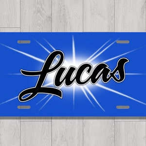 Custom License Plate Car Tag | Personalized License Plate | Airbrush License Plate