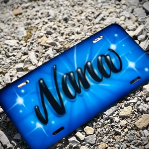 Airbrush License Plate | Custom License Plate  | Personalized License Plate |