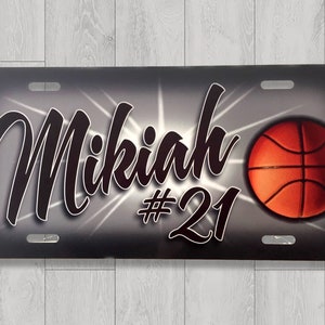Custom License Plate Car Tag | Personalized License Plate | Airbrush License Plate