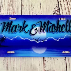 Airbrush License Plate | Custom License Plate  | Personalized License Plate |