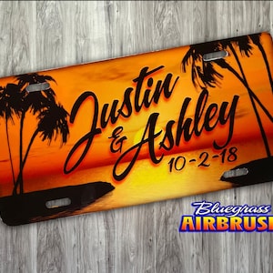 Custom License Plate Car Tag | Personalized License Plate | Airbrush License Plate