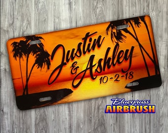 Custom License Plate Car Tag | Personalized License Plate | Airbrush License Plate