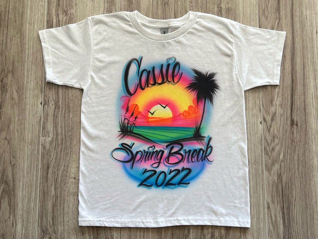 Spring Break 2024 Vacation Airbrush T Shirt Etsy