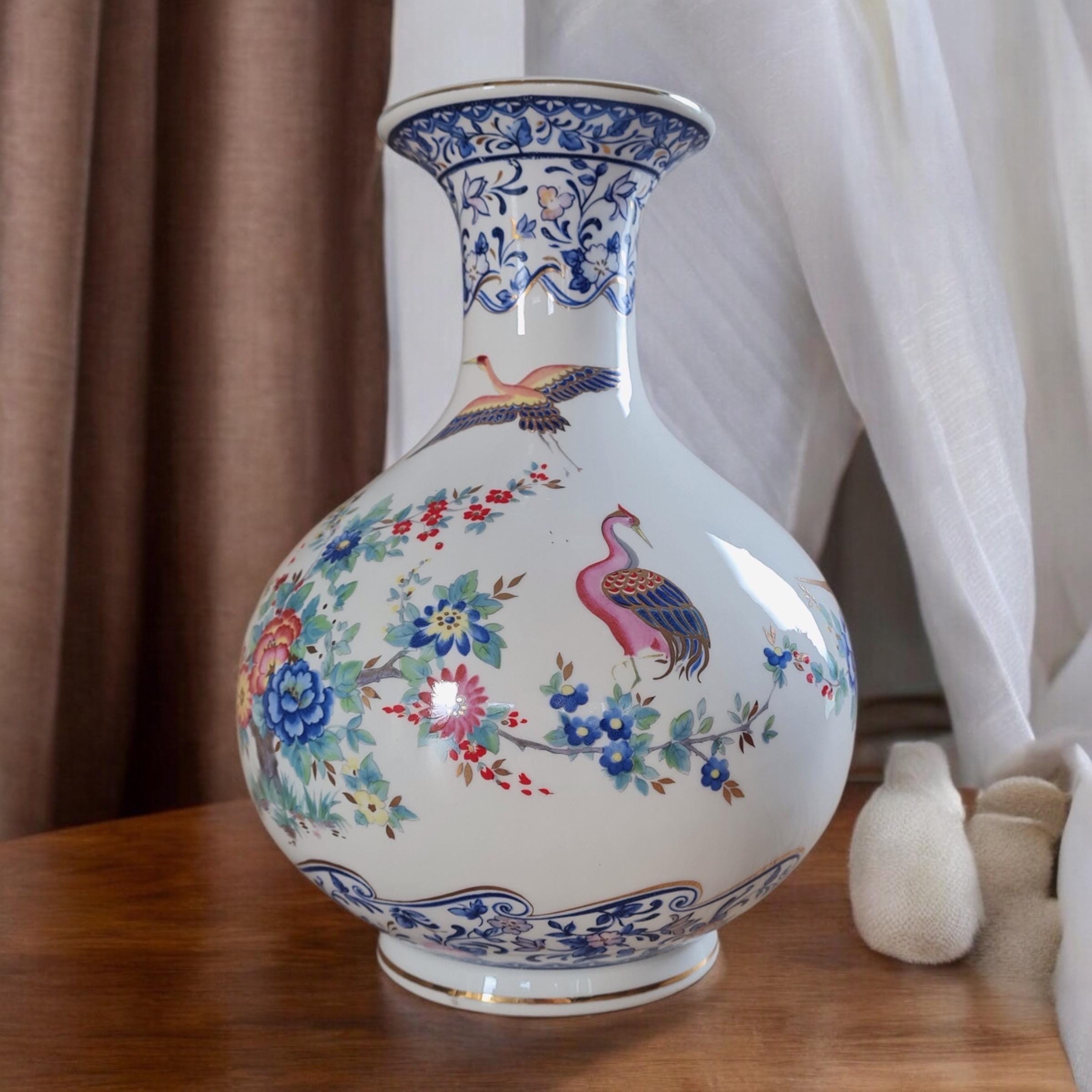 Ceramic Vase From the 70' Italian, Decorative, Chinese Painting
