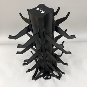 Modular Controller Stand - Fang Tower Neo Core (All Black) | Rotating Multi-Tier Display for Xbox, PS5, Switch, Retro | Expandable Organizer 4 Tier 16 controller