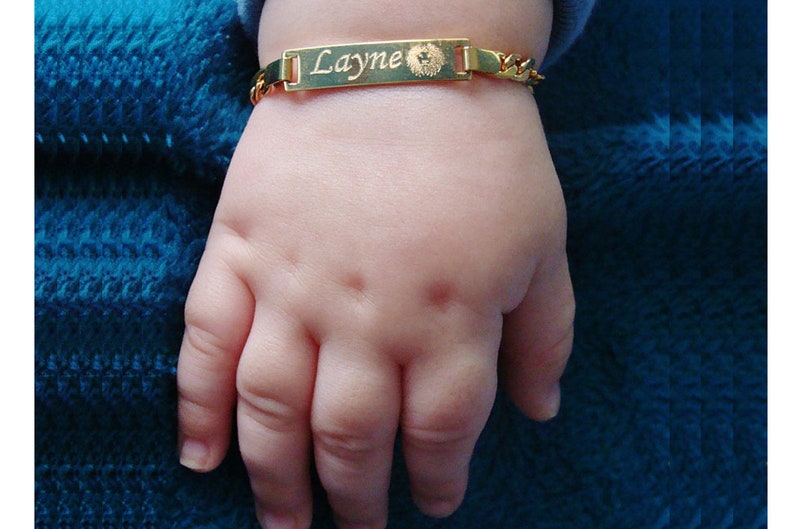 gold plated baby bracelet