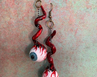 A clockwork orange - Red Kroovy Eyeball Dangles
