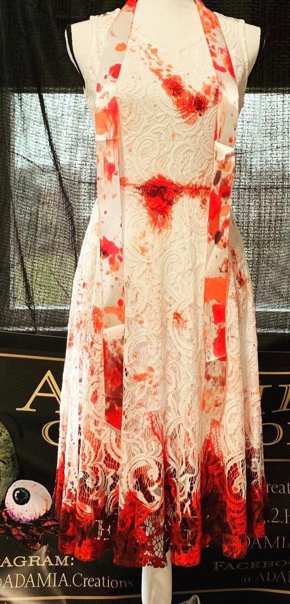 Blood Splatter and Lace Dress Etsy Canada