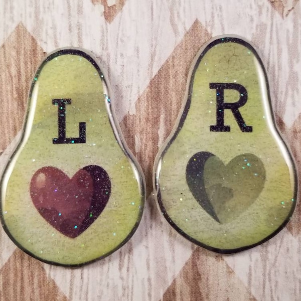 Cute Avocado Heart Shaped Pit Xray Markers