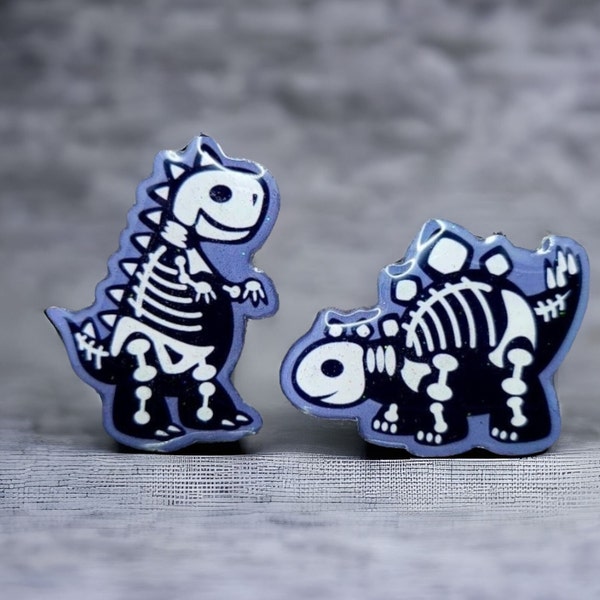 Juego de marcadores de rayos X de fósiles de esqueleto de dinosaurio