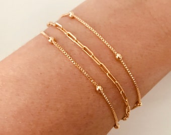 Small gold chain sale bracelet