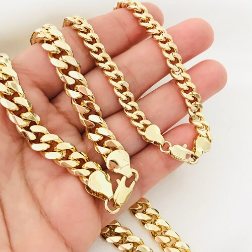 18K Gold Filled 9mm Curb Cuban Link 