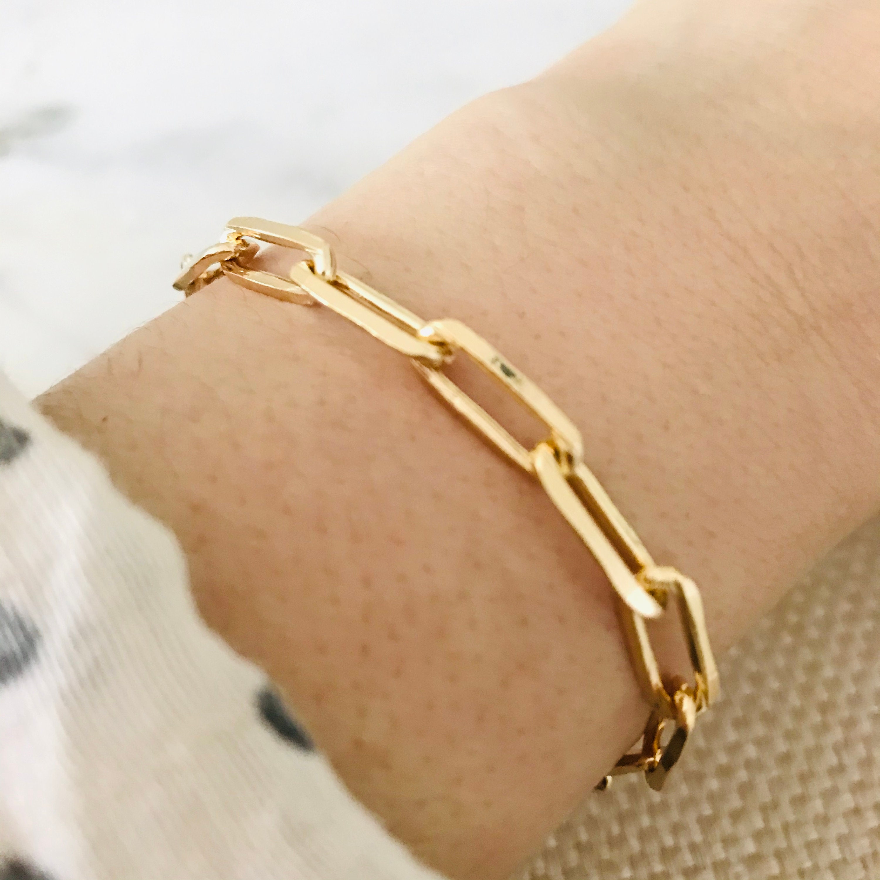 Chunky Gold Bracelet Cuban Link Bracelet Chunky Cuban Etsy