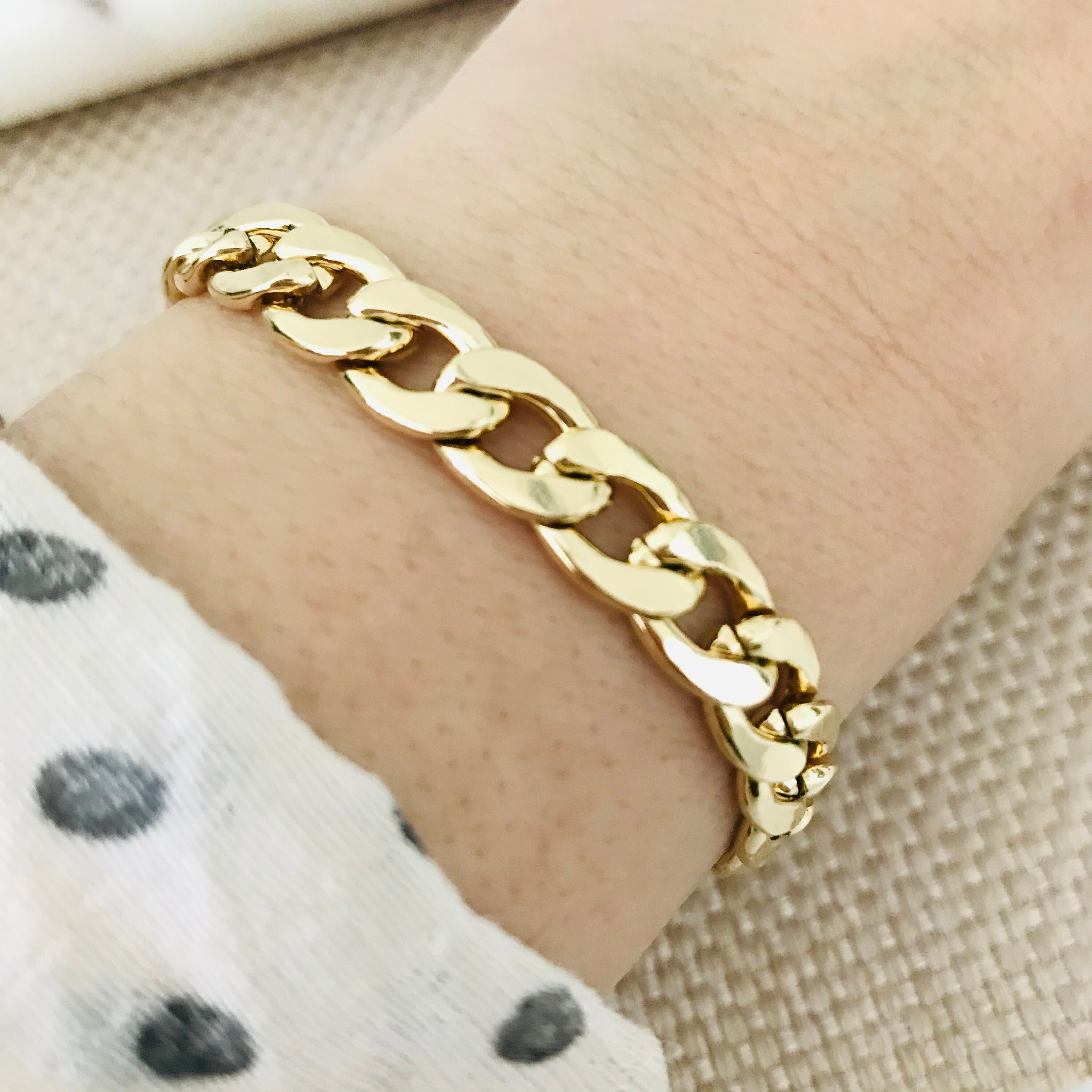Chunky Gold Bracelet Cuban Link Bracelet Chunky Cuban Etsy