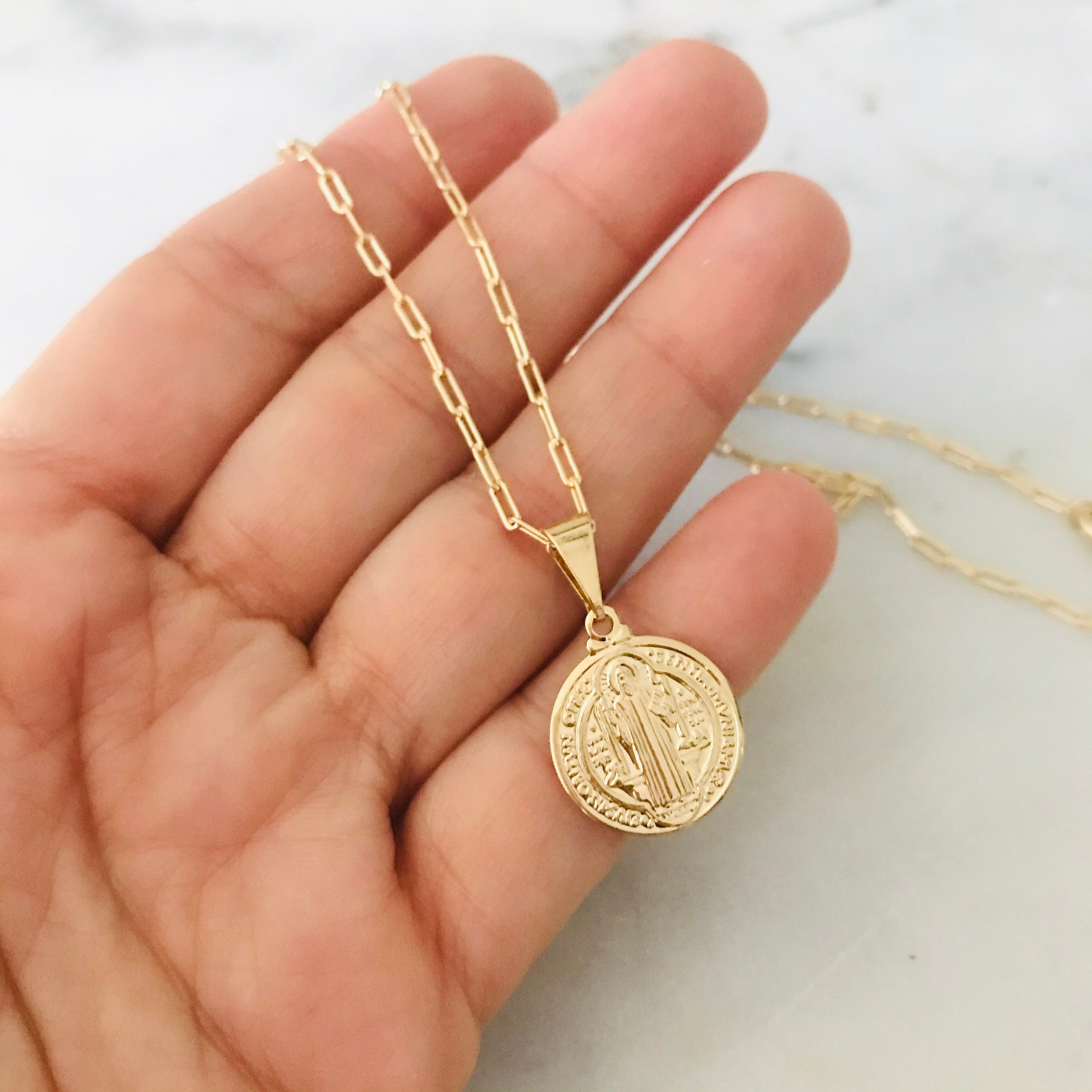 Large Antique St. Benedict Medal | Cynthia Ann Jewels
