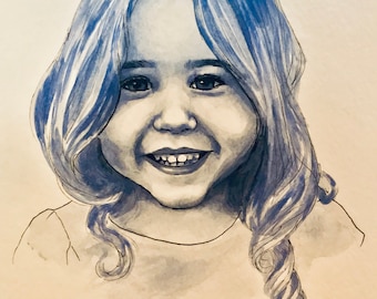 Retrato de acuarela personalizado