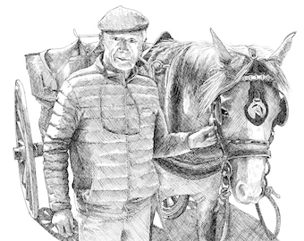 Retrato de pluma y tinta