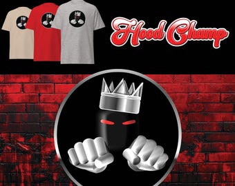 Hip hop t-shirt - hood champ - 90's rap, Urban Streetware