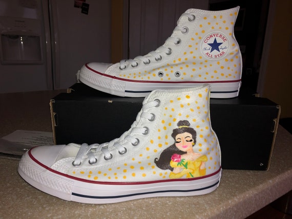 custom white converse