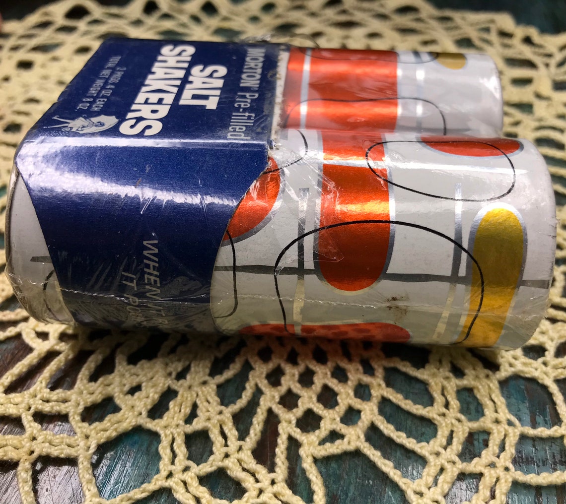 1960s Prefilled Morton Salt Shakers Etsy