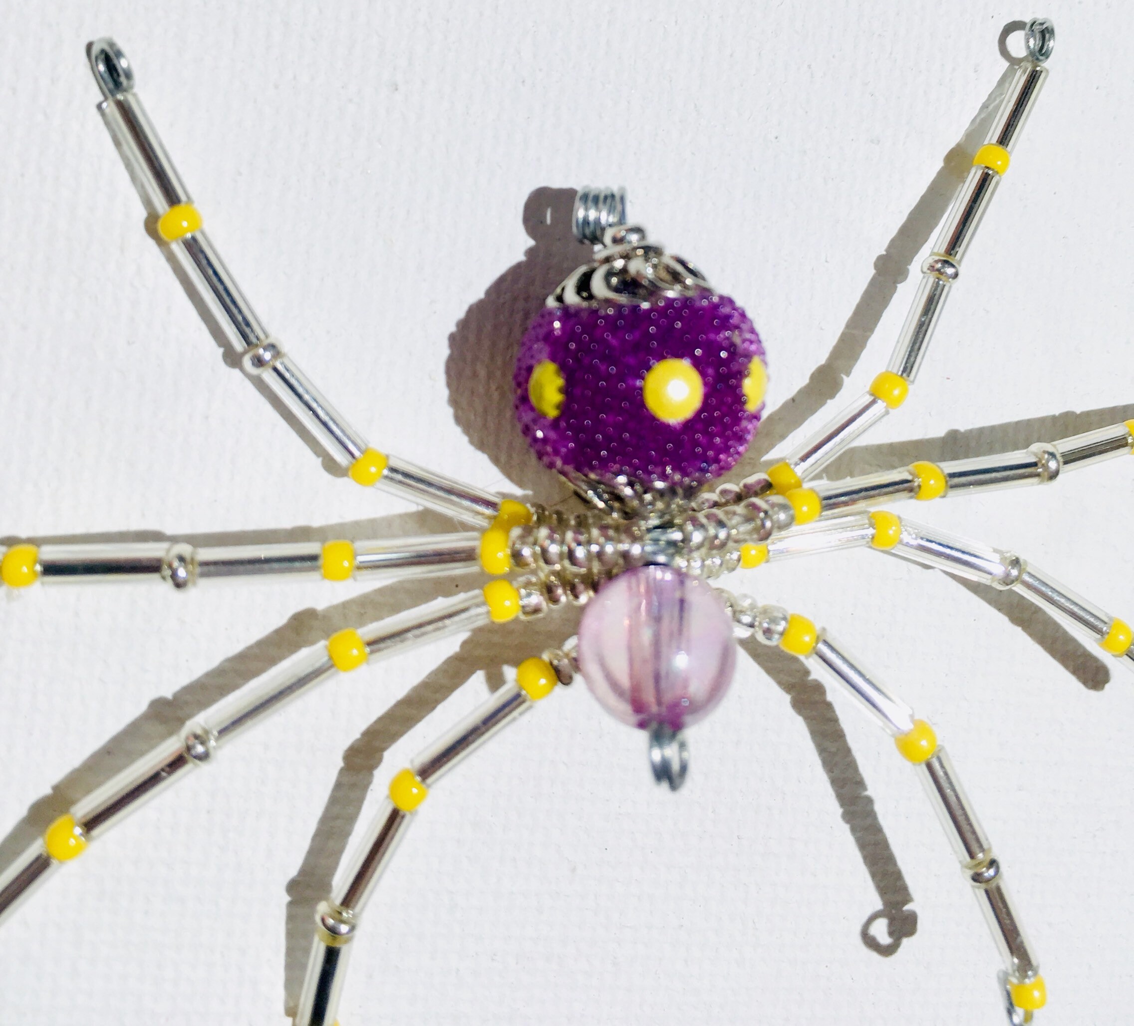 Christmas ornament beaded spider German spider tinsel Etsy