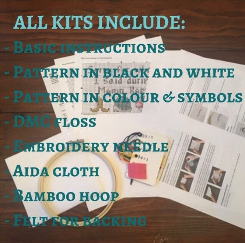 Modern cross stitch kit Lab safety Easy cross stitch beginner cross stitch kit screw lab safety super powers