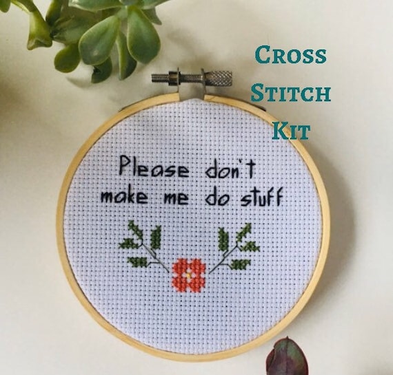 Hold on Let Me Overthink This Cross Stitch Kit. Modern Cross Stitch Pattern.  Funny Saying Cross Stitch Kit. Quotes. Funny Cross Stitch Kit. -  Israel