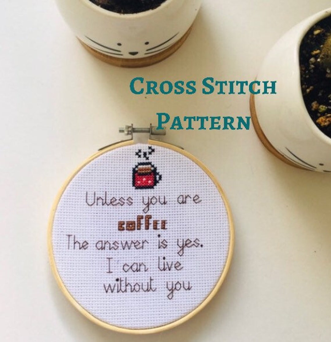 Coffee - PDF Pattern - Instant Download - Gift Idea - Cross Stitch ...
