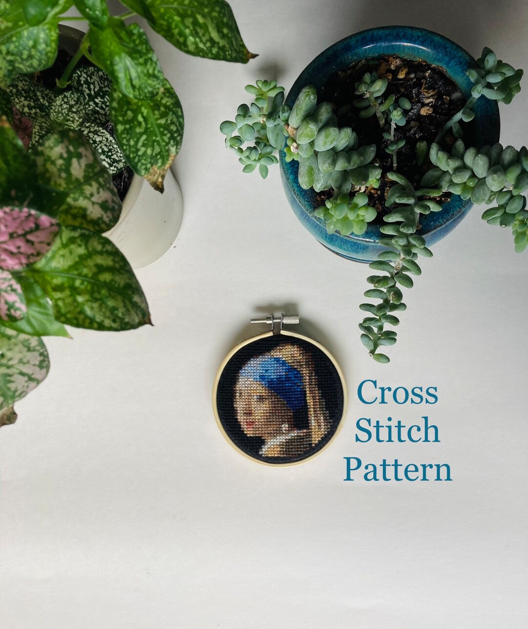 Girl With a Pearl Earring Cross Stitch Pattern PDF Counted Cross Stitch