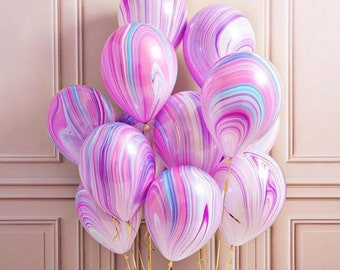 Unicorn Balloons, Baby Shower, Unicorn Party, Birthday Party, Pastel Balloons, Marble Balloons, Party Supplies, Wedding Decorations