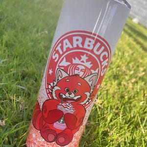 Turning Red 20oz Skinny Tumbler, Red Panda, Disney, Turning Red, Stainless steal, Sublimation Tumbler