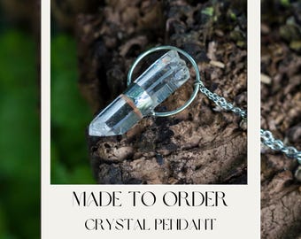 Crystal Pendant | Crystal Tumbles | Crystal Points | Necklace | Talisman | Soldered | Silver | Made To Order | Custom Creation